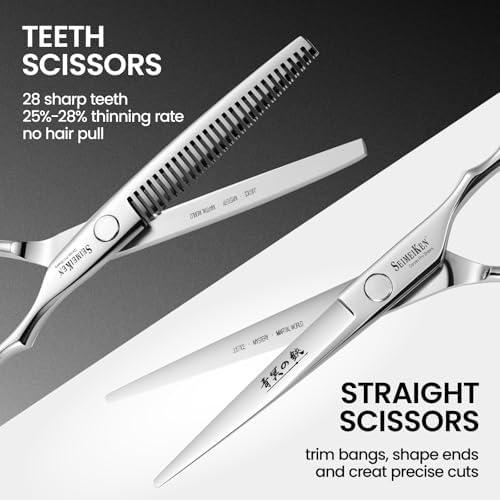 Hair Cutting Scissors Kit, 6" Haircut Scissors Set - Image 2