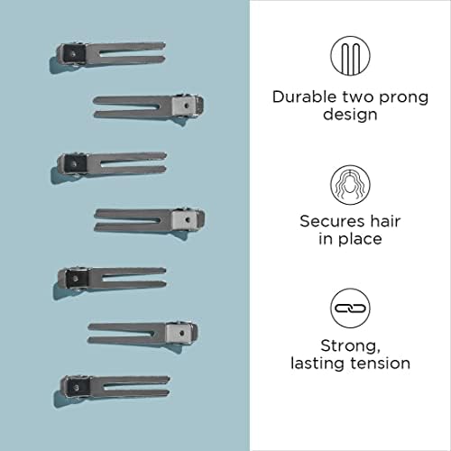 Diane Double Prong Hair Clips for Women, Girls For Holding Rollers or Hair 1.75 Inches Long Silver D17, 80 Count (Pack of 2) - Image 4