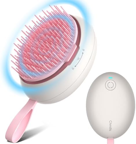 Scalp Massager Hair Growth - Electric Head Massager Brush - Unique Birthday Gifts for Women - Sonic Vibration Comb for Stimulating Follicles - Relax Scalp Stress for Mom - Pink by Unknown