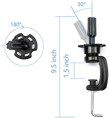 EERYA 2Pack Holder Clamp Stand Holder for Cosmetology Wig Mannequin Manikin Training Head Stands Wig Mannequin Head Standard (2Pcs) - Image 6