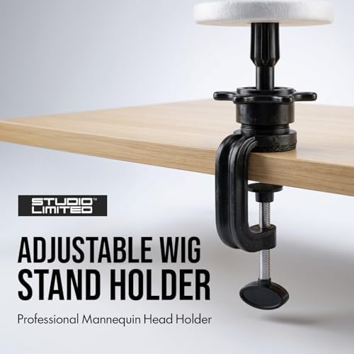 STUDIO LIMITED Mannequin Head Holder Adjustable C-Clamp Wig Stand 2 Pack - Image 2