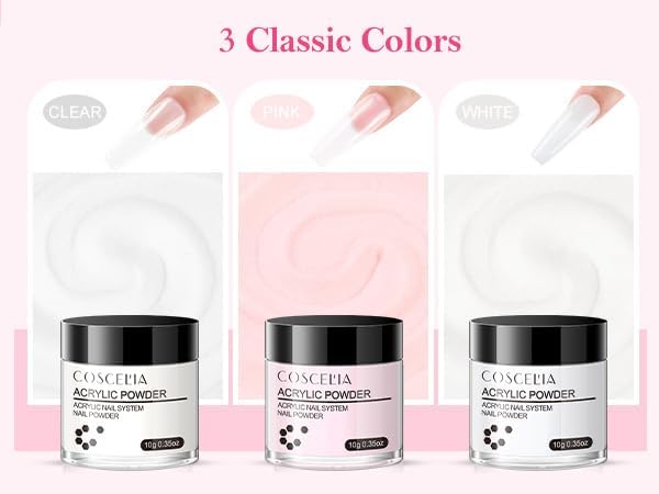 COSCELIA Acrylic Nail Kit for Beginners Long Lasting Nail Art Home Salon - Image 4
