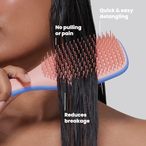 Tangle Teezer Ultimate Detangler Brush, Straight to Wavy, Apricot Blaze - Image 4