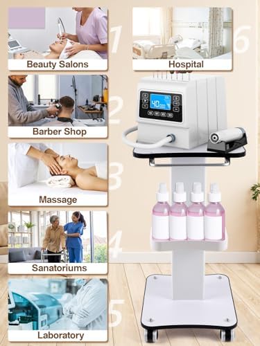 Kalolary Beauty Salon Trolley Cart, Aluminum Spa Rolling Cart with Wheels Beauty Instrument Tray Rolling Cart with Tray Salon Rolling Trolley Cart, Back Metal Border - Image 5