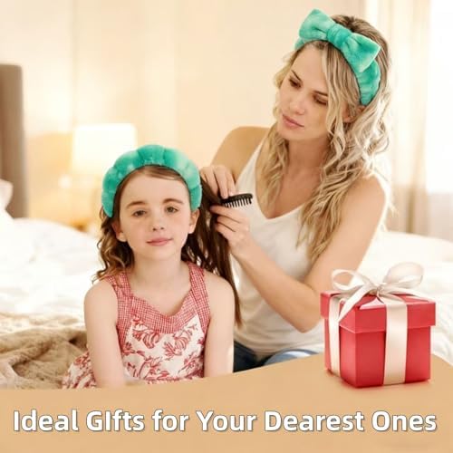 7 Pcs Spa Set, Facial Headband and Wristband Set, Skincare Accessories, College Style Girl Idea Gifts, Hair Accessories for Women and Girls (Tie Dye Green - Image 5