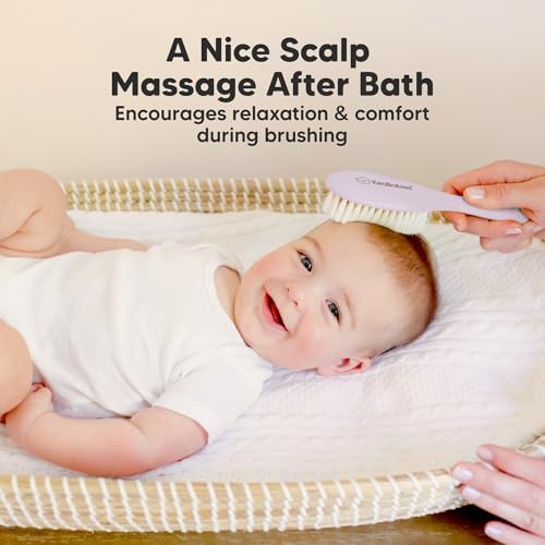 Wooden Baby Hair Brush for Toddler, Infant Cradle Cap (Thistle, Regular) - Image 5