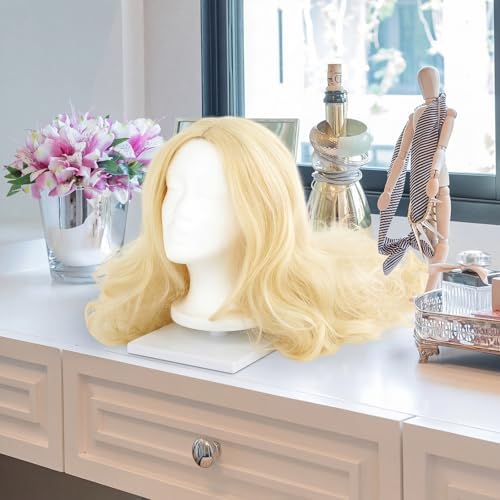 AceOrbit 4 Pcs Foam Mannequin Wig Head Stands, White, Plastic - Image 3