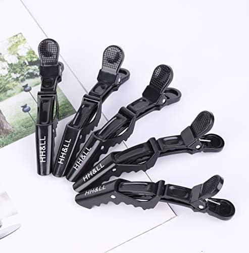 HH&LL Hair Clips for Women – Wide Teeth & Double-Hinged Design – Alligator Styling Sectioning Clips of Professional Hair Salon Quality - 10Pack - Image 4