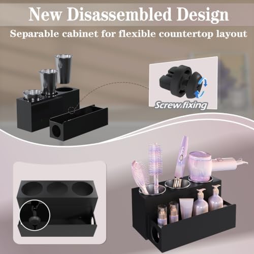 Matte Black Countertop Hair Tool Organizer - Image 6