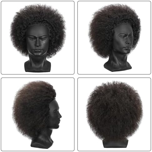 10'' Training Head with 100% Human Hair Mannequin Head Cosmetology Afro Hair Manikin Head for Practice Styling Braiding - Image 5