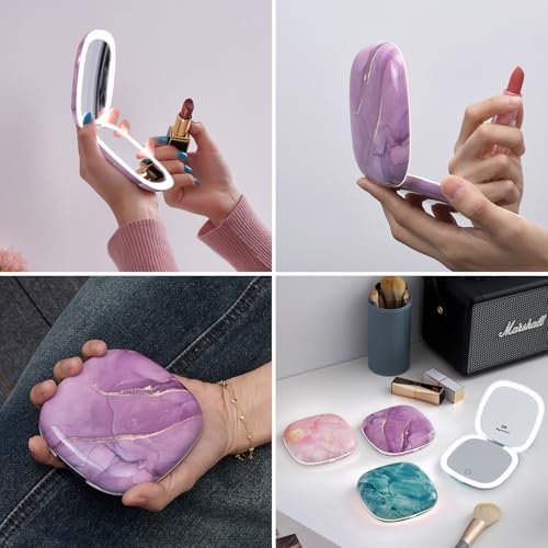 Mocado Compact Mirror with Light-4 Inches Compact 1x/10x Magnifying Mirror - Image 4