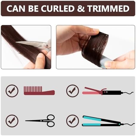 Colored Hair Extensions Clip in Brown Hairpieces 14 PCS - Image 5