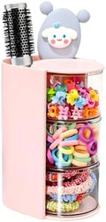 Azurphoric Hair Accessories Organizer with Hair Brush Holder(Pink, 3-Layer) by HairAccessoriesOrganizer