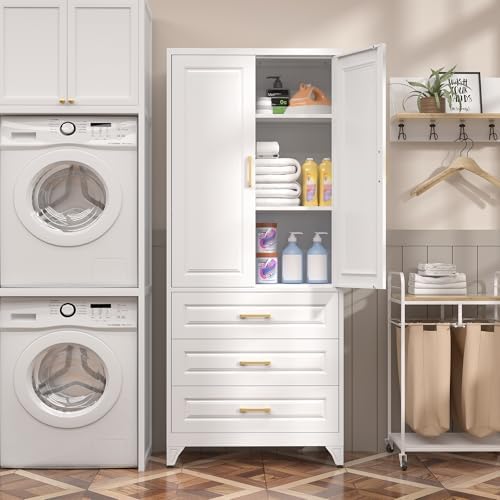 SteeLoong 75" Metal Storage Cabinet with Doors and 2 Adjustable Shelves - Image 6