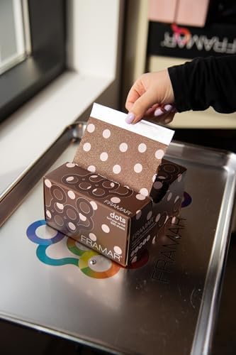 FRAMAR Chocolate Polka Dots Hair Foils For Highlighting, Pop Up Hair Foil - Image 3
