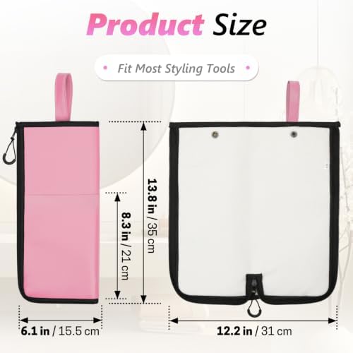 2-in-1 Heat Resistant Mat & Storage Bag with Pocket for Hair Tools - Image 2