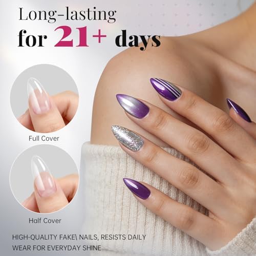 Krofaue 240PCS Short Almond Nail Tips, Flexible Gel Full Cover, 12 Sizes - Image 7