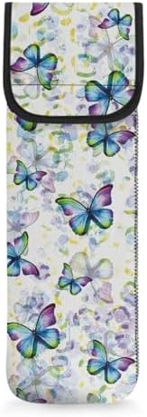 Ohuysud Butterfly Pattern Hair Straighteners Case Storage Bag Heat Resistant Neoprene Curling Iron Holder Travel Case Portable Curling Iron Organizers Hair Accessories Organizer by Unknown