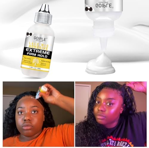 Lace Wig Glue Kit Lace Front Glue Kit for Wigs, Strong Hold Adhesive for Wigs and Hair Systems Invisible Bonding, Adhesive, Wig Remover, Hair Wax Stick, Edge Band, Razor & HD Wig Cap - Image 4