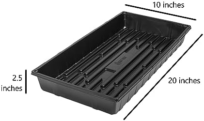SUNPACK 10" x 20" Extra Strength Plastic Seed Starting Tray, Black, 2.5" (Pack of 30) - No Drainage Holes, Ideal for Greenhouses or Indoor Gardening - Made of BPA-Free Plastic - Image 4