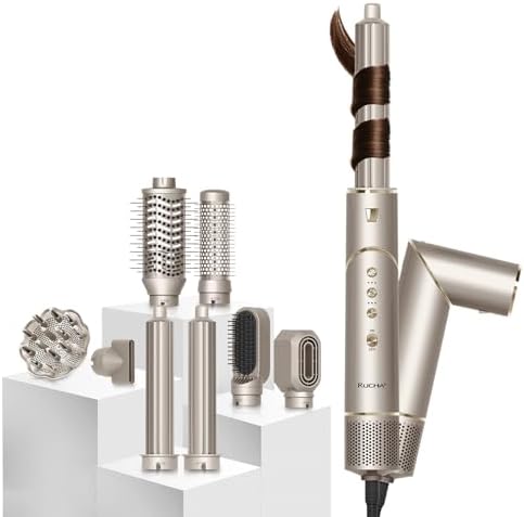 RUCHA 8 in 1 Hot Air Styler, Auto Wrap Curlers by RUCHA