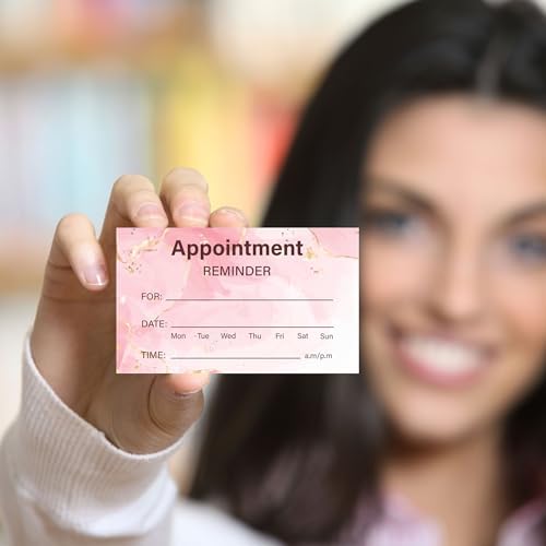 240 Pcs Appointment Reminder Cards Pink Ink Style 3.54 X 2 Inch - Image 4