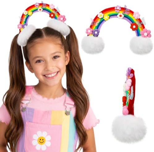 Rainbow Butterfly Flower Hair Clip Kit Crazy Hair Day by Wavyknot