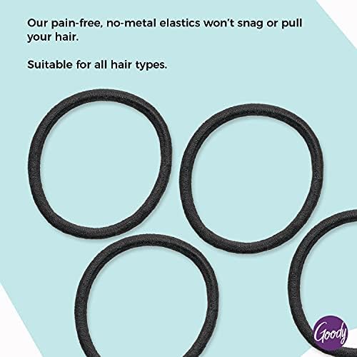 Goody Ouchless Elastic Hair Ties, 30 Ct, Brown, 4MM Rubber Bands, Pain-Free - Image 2