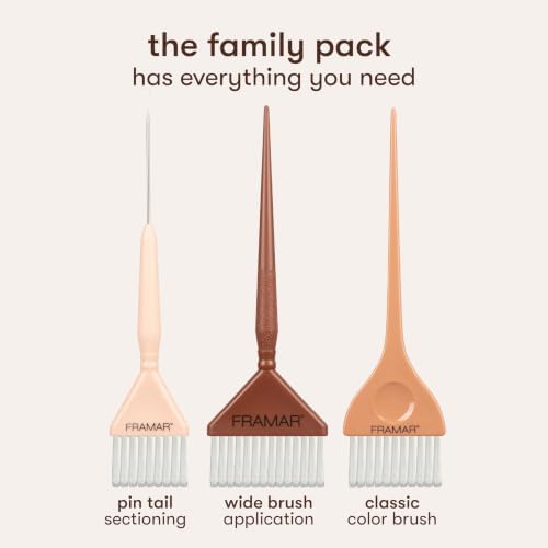 Framar Family Hair Color Brush Set, Hair Dye Brush Kit – 3 Pack Neutral - Image 2