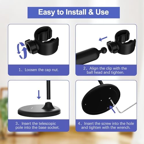 Heavy Duty Hair Dryer Stand, 360° Rotating, Adjustable Height - Image 5