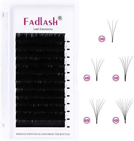 Lash Extensions D Curl 0.07 19mm Easy Fans Eyelash Extensions Semi Permanent Volume Eyelash Extension Supplies (0.07-D, 19mm) - Image 6