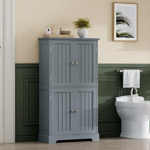 ChooChoo Bathroom Floor Cabinet with Adjustable Shelves - Image 2