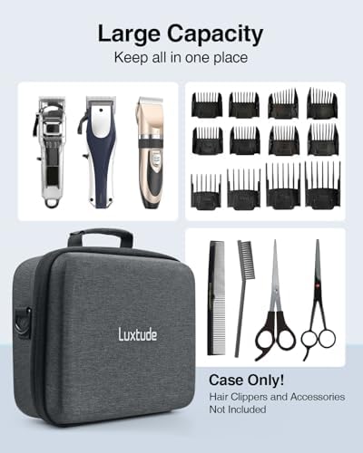 Luxtude Hair Clipper Case Travel, Hard Barber Bags for Clippers and Supplies - Image 4