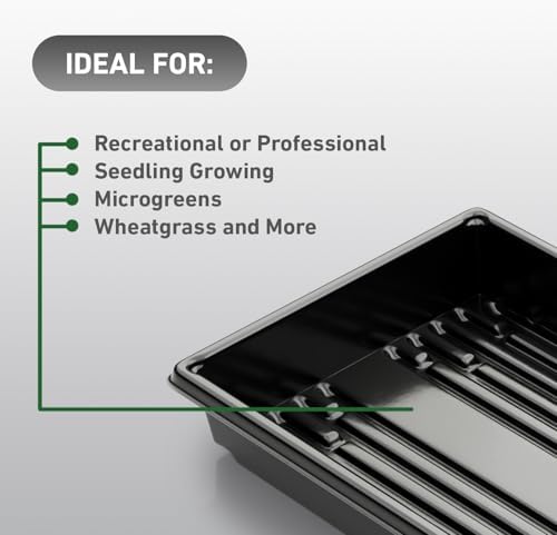 10x20 Inch Black Plastic 5 Pack Plant Propagation Tray - No Holes - Image 5