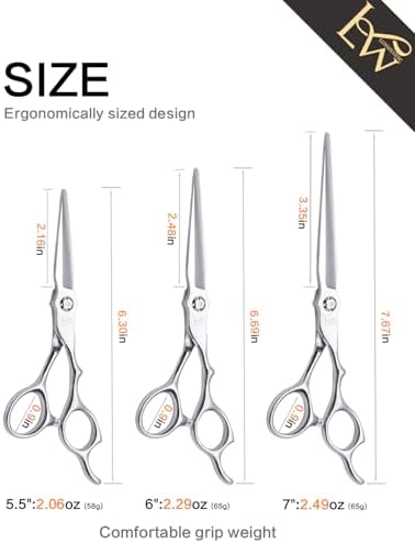 Professional Hair Scissors 6" Sharp Blades, Hair Cutting Shears - Image 6