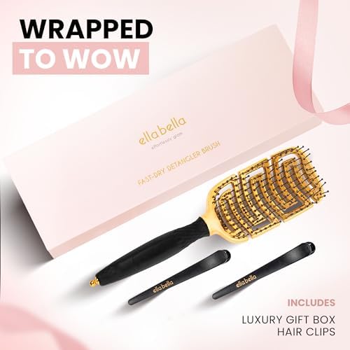 ELLA BELLA® Detangling Hair Brush Set, Vented Fast Dry Blow Drying Brush - Image 5