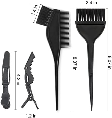 Yexixsr 5Pcs Hair Bleach Kit, Hair Dye Brush, Hair Color Bowl, Clip - Image 5