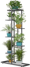 LINZINAR 7 Tier Plant Stand Indoor Outdoor Metal Flower Pot Display Shelf by LINZINAR
