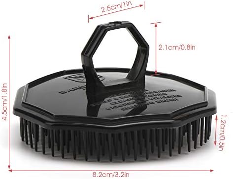 Scalp Massage Shampoo Brush, Segbeauty 4pcs Massage Hair Brushes Floriated Shower Comb for Deep Cleaning Hair Men's Hand Brush Growth Beard Brush Pet Grooming Brushes (Black(Ringed Handle)) - Image 5