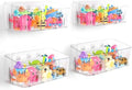 Bath Toy Storage 4 Packs, Large Bath Toy Holder - 3 Compartments, Quick-Dry by Lysam