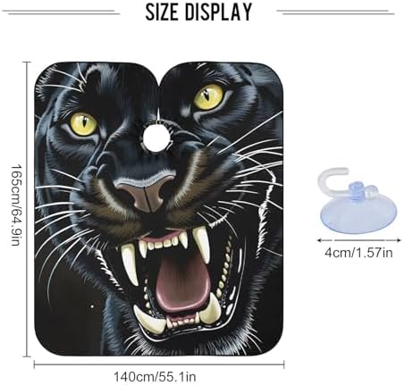 ALAZA Roaring Panther Barber Cape for Men Women, Waterproof Haircut Apron Beard Shaving Bib Hair Cutting Cloth 55 x 65 Inch - Image 3