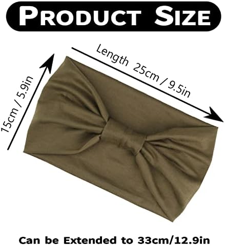 Kahanaa 4 Pcs Wide Headbands for Women Soft Stretchy Turban Headband Hair bands Head Bands Hair Wraps With Twisted Knots for Yoga Workout - Image 2