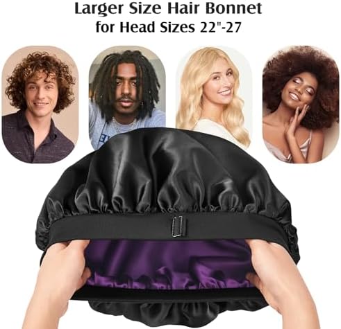 YFONG Silk Lined Bonnet for Sleeping Women Men, Double Layer & Adjustable - Image 5