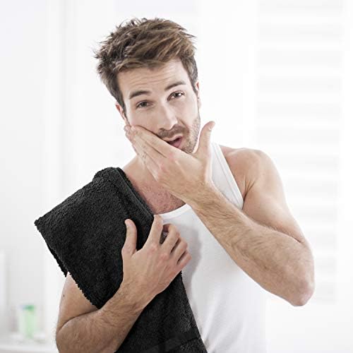 Utopia Towels Salon Towels, Pack of 24, 16x27 in, 100% Cotton, Black - Image 5