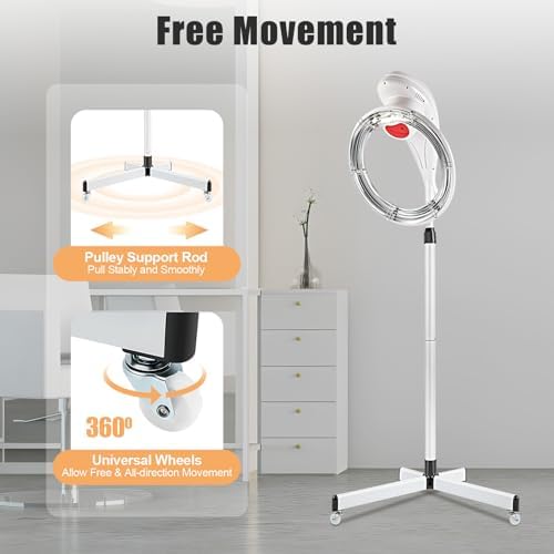 Hair Coloring and Oiling Machine, Stand Hair Dryer, Salon Color Processor Dryer, Orbital Rotary Hair Processor for Beauty Spa Home - Image 5