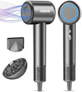 Hair Dryer, High-Speed Ionic Low Noise Blow Dryer for Fast Drying, Birthday Gifts for Women Men Mom Dad, Thermo-Control Quiet Compact Hair Blow Dryer for Travel Salon, Gray by ANIEKIN-MasterYourBeauty