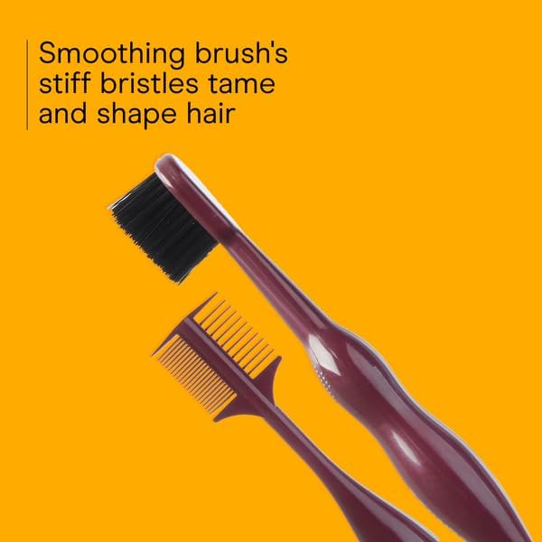 Conair Slick Back Tail Comb Set, 3-Pack with Fine Tooth Tail Comb, Edge Brush, and Smoothing Brush for Teasing, Parting, and Smoothing Sleek Hair Styles, Control Hair Flyaways - Image 2