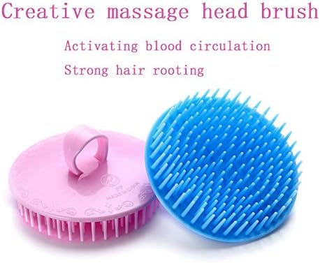 Hair Scalp Brush Dandruff Cleaning Shower Shampoo Scalp Head Massager 4 Pk - Image 2