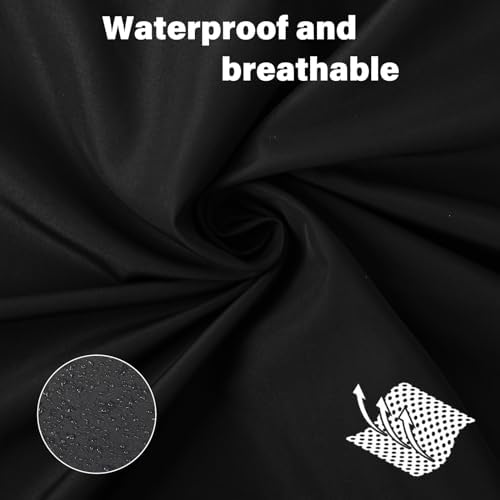 Professional Salon Hair Cutting Cape, Barber Cape for Men/Women, Adjustable Snap Button with Waterproof Hairdressing Salon Cape for Haircut, Coloring, Makeup, Styling(52" x 47"), Black - Image 5