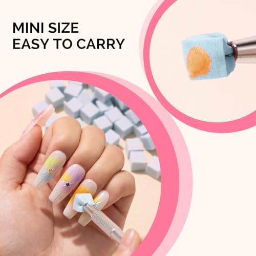 MelodySusie 100Pcs Soft Nail Sponges for Ombre - Image 4